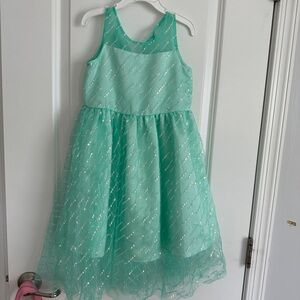 Sparkling Mint Green Sleeveless Dress
